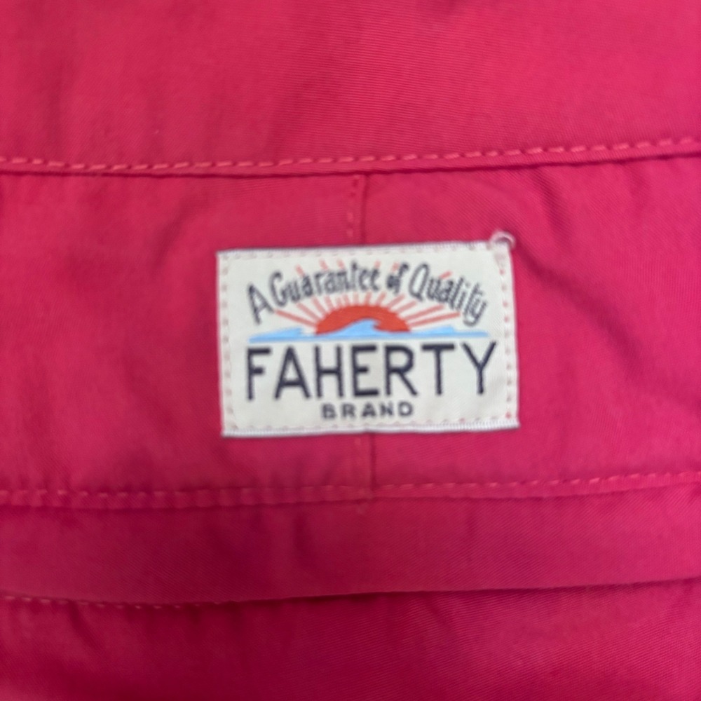 Faherty All Day Shorts Mens 29 Red Recycled Polyester Cotton Hybrid - Picture 2 of 6